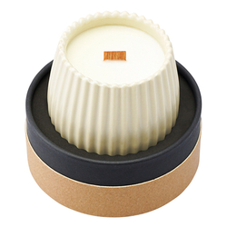 Свеча ароматическая с деревянным фитилём cypress, jasmine & patchouli из коллекции edge, бежевый, 60 ч