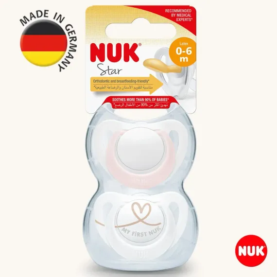 Пустышка Nuk латекс ортодонтическая 2 шт.