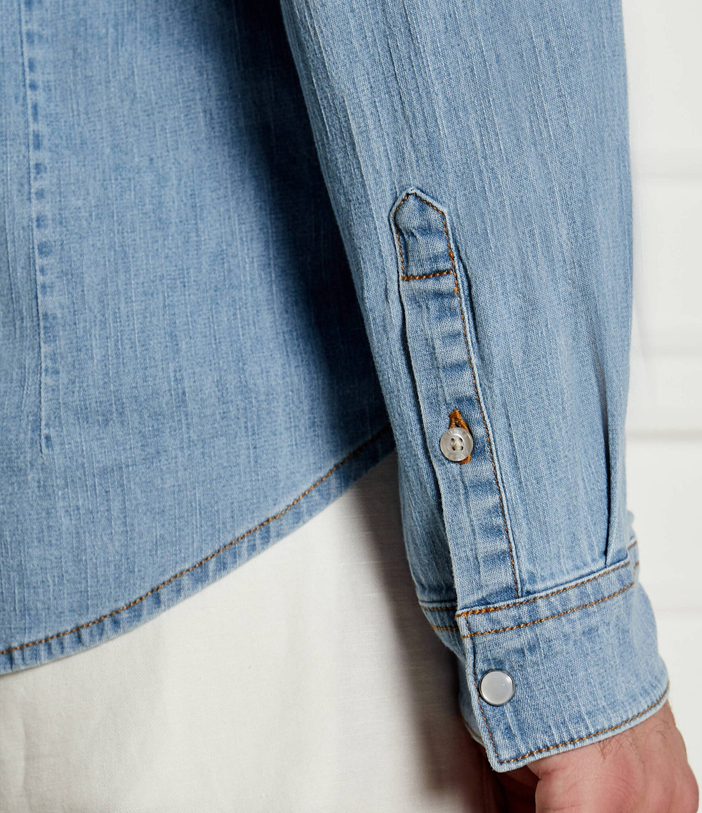 Джинсовая рубашка GUESS - голубой(M4GH02 D3PF5)