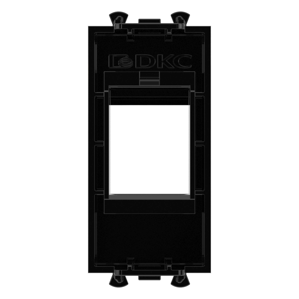 Адаптер без шторки для Keystone, "Avanti", "Черный квадрат", 1 модуль