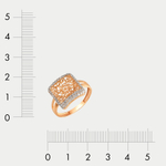Женское кольцо из розового золота 585 пробы с фианитами (арт. 71545)