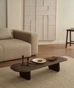 Журнальный столик Pirita из массива дуба в темной отделке, 146