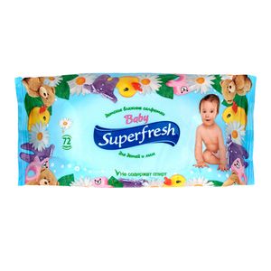 ВЛАЖНЫЕ САЛФЕТКИ ДЕТСКИЕ SUPER FRESH 72ШТ
