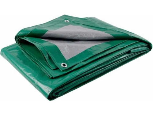 Тент универсальный 6x8м зеленый с люверсами плотность 120гр/м2