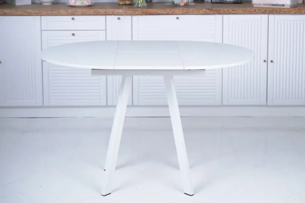 Стол обеденный Элип (профиль) каркас белый