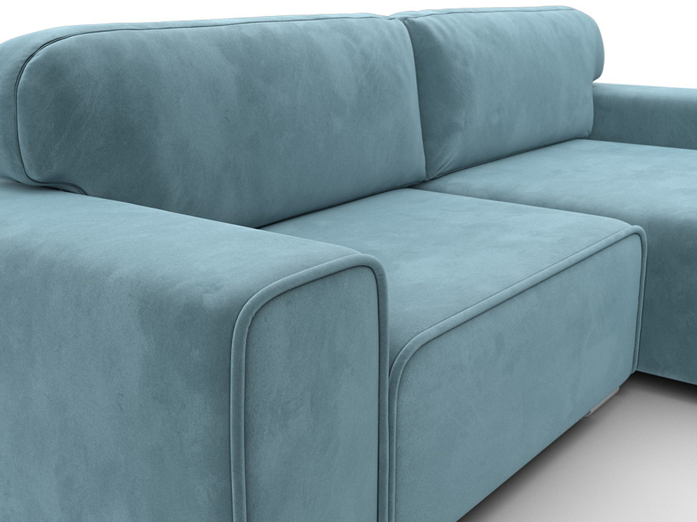 Диван угловой Лига-029 ВЕЛЮР Бирюзовый