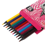 Карандаши цветные "Животные" 12 цветов, пластиковые, шестигранные