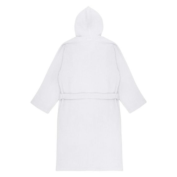Naomi (белый) M (р.54-56) Халат вафельный с капюшоном
