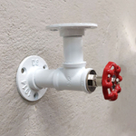 Кронштейн для настенных полок из стали и чугуна в стиле Лофт белого цвета