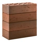 Кирпич ЛСР 1НФ Красный Флэш Ультра Темный, рустик М-175, 250х120х65 - лицевой керамический пустотелый