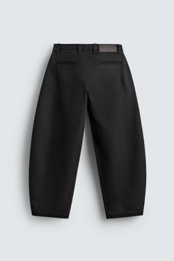 ZARA ДЖИНСЫ BALLOON FIT С ЗАЩИПАМИ, ШОКОЛАДНЫЙ