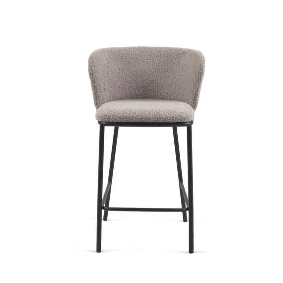 Полубарный стул Ciselia 65 см, серое букле