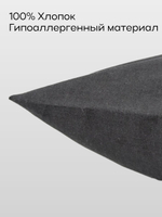 Наволочка 40х40 Перкаль 1шт Однотонный темно-серый