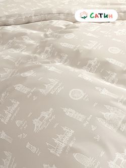 Постельное белье Milky Garden "Foggy Albion" семейное  Наволочка 50х70 см 2 шт  Простынь  240х215 см  Пододеяльник 145х215 см(2шт)