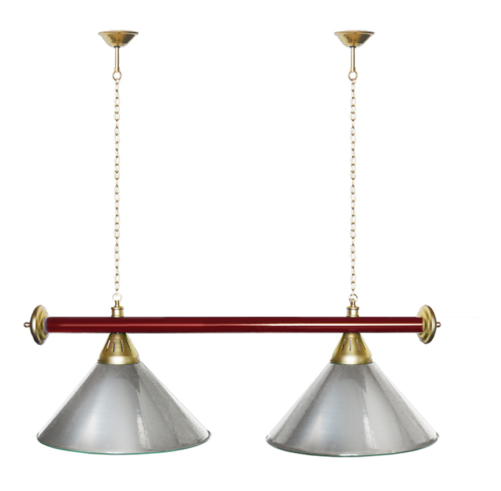 Лампа STARTBILLIARDS 2 пл. (плафоны зеленые,штанга зеленая,фурнитура золото)