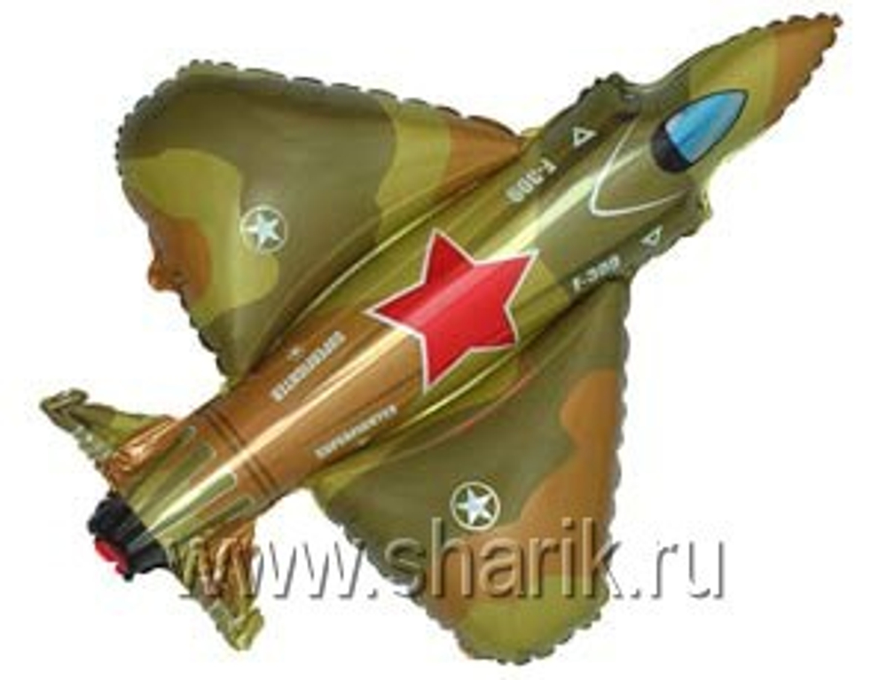 Шар фольга "Самолет милитари" 99 х 95 см