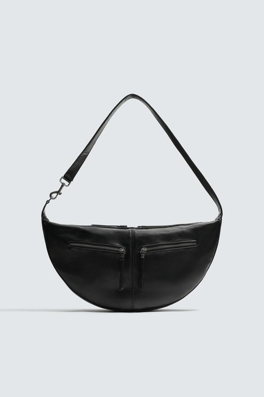 ZARA СУМКА С ОТДЕЛОЧНОЙ СТРОЧКОЙ, ЧЕРНЫЙ
