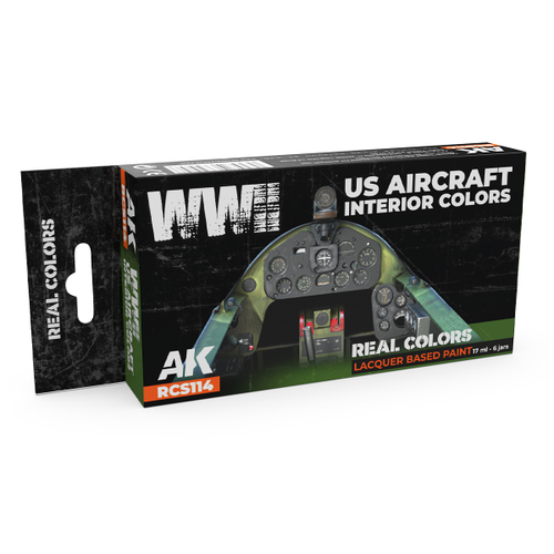 Набор красок AK Interactive Real Colors - WWII US Aircraft Interior Colors