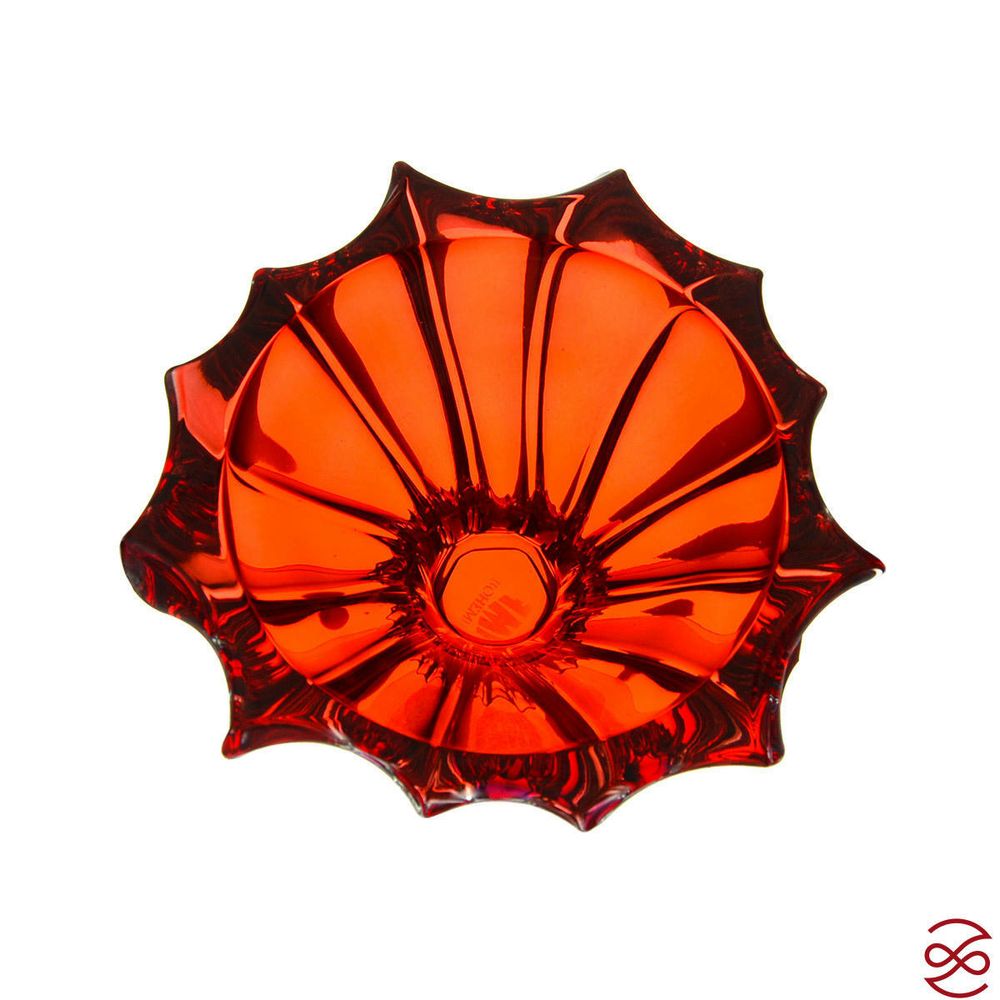Конфетница Aurum Crystal Plantica 15 см Red