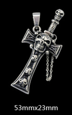 Мужская подвеска из стали CrossSword с цепочкой mn00908