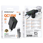Зарядное устройство на Micro QC3.0 Borofone BA95A (black)