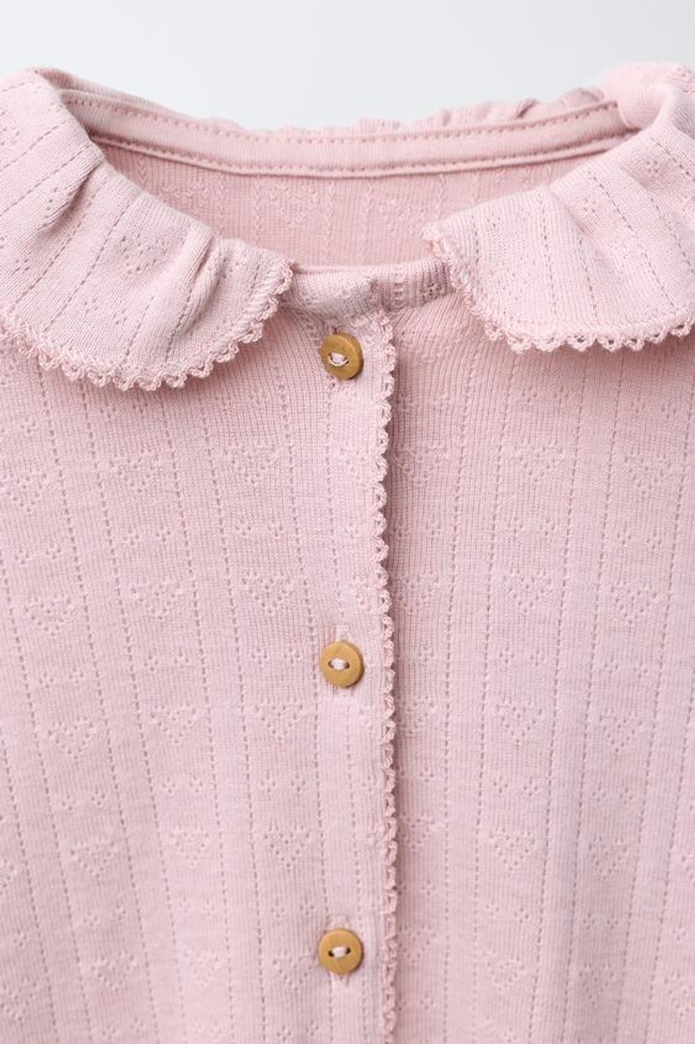 ZARA ПИЖАМНЫЙ КОСТЮМ POINTELLE С ОТКИДЫВАЮЩЕЙСЯ НОЖКОЙ И СЕРДЕЧКОМ, РОЗОВЫЙ