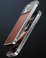 Арома-чехол для iPhone 16 Pro Max, алюминиевый и кожаный