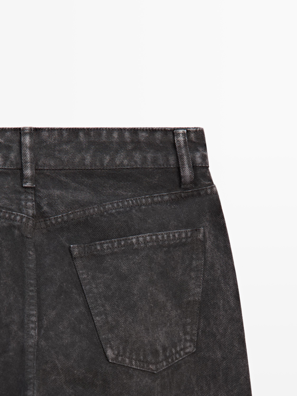 Massimo Dutti Джинсы прямого кроя со средней посадкой, темно-серый