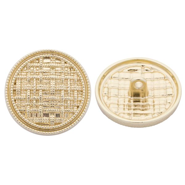 Пуговицы металл на ножке 36L=23 мм, Gold (золотой), 10 шт, MP06