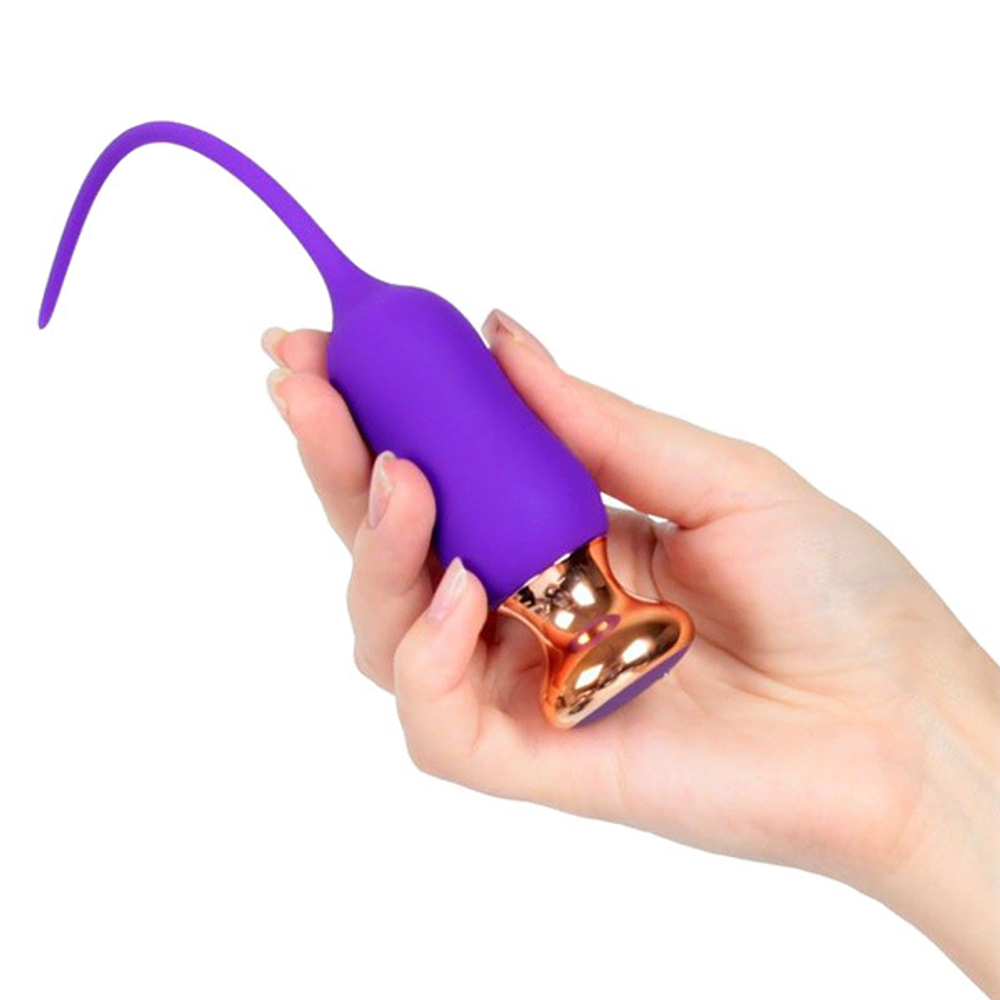 Фиолетовый тонкий стимулятор 23см I-Moon Nipple Vibrator MY-1702