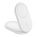 Складная зарядная станция MagSafe Belkin BoostCharge для iPhone (Qi2) (WIB007) Беспроводная зарядка: Qi 15 Вт. Проводная зарядка: нет. Сертификация Qi2. Есть LED-индикация