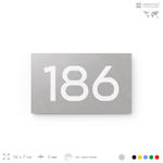 Номер на дверь 186, табличка на дверь для офиса, квартиры, кабинета, аудитории, склада, серый 120х70 мм, Айдентика Технолоджи