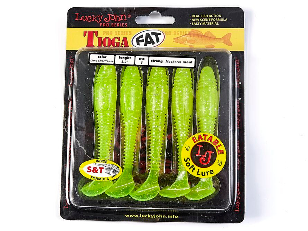 Виброхвосты съедобные LJ Pro Series TIOGA FAT 3.9in (10.00)/071 5шт.