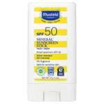Mustela, минеральный солнцезащитный стик, SPF 50, 17 г (0,6 унции)