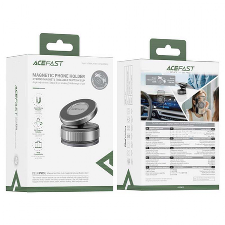 Подставка ACEFAST E27 manual suction cup magnetic Phone holder