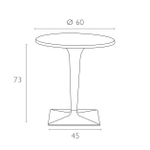 Стол пластиковый Siesta Contract Ice, Ø600х730, белый