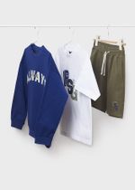 толстовка с футболкой и шортами