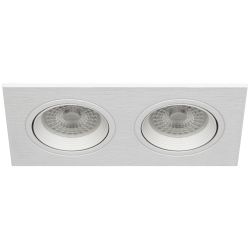 Светильник встраиваемый декоративный ЭРА KL92-2 WH под лампу MR16 GU5.3 белый пластиковый