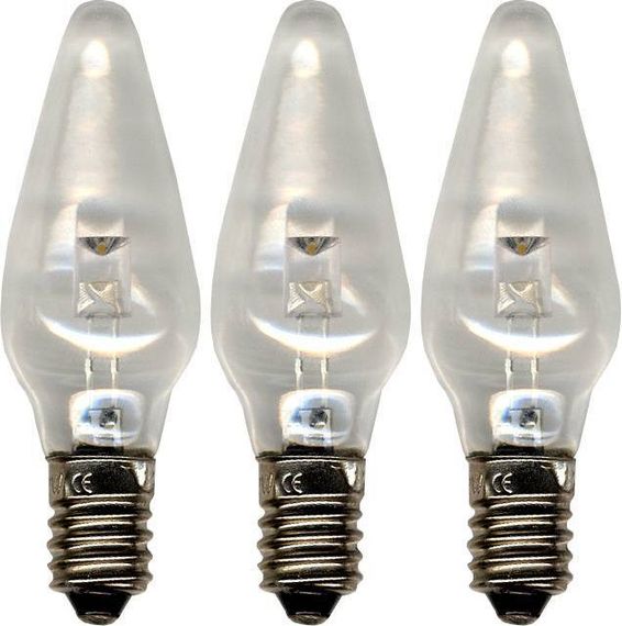 Лампочка запасная для подсвечников Е10 прозрачная, 3 шт., Star Trading (300-01)