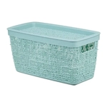 Коробка БЯЗЬ с крышкой 28х14cм 4л Морская волна