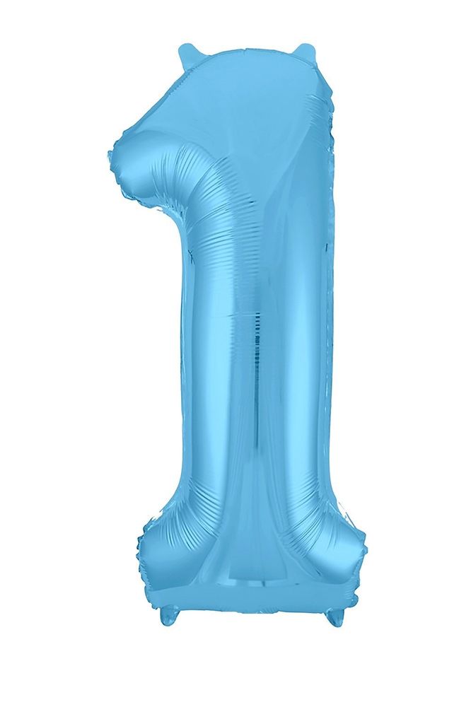 Agura Шар 40" / 102 см "Цифра 1" Голубой (БГ-60)