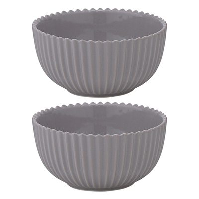 Набор из двух салатников темно-серого цвета из коллекции edge, 300 мл