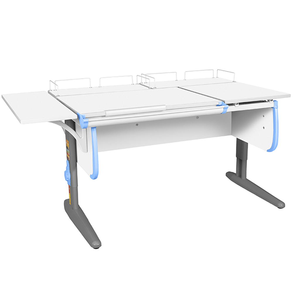 Растущая парта с задними и боковой полками Дэми СУТ 25-02-Б1 (1500×880 мм)