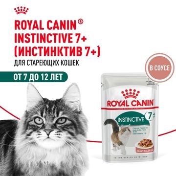 Royal Canin Instinctive +7 влажный корм в СОУСЕ для кошек и котов старше 7 лет