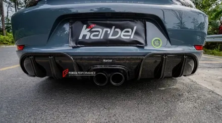 Карбоновый диффузор заднего бампера для Porsche 718 Boxster/Cayman 982 2016+ Порше