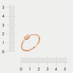 Кольцо для женщин с фианитами из розового золота 585 пробы (арт. 70214700)