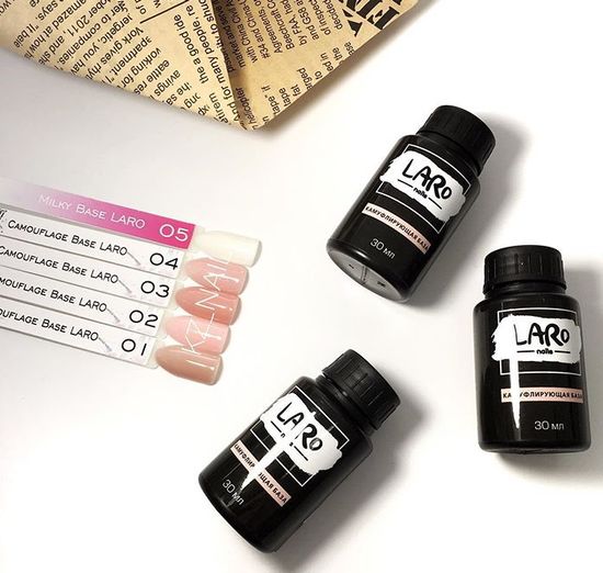 Камуфлирующая база Laro Nails Milk Base молочная 30 мл. №5