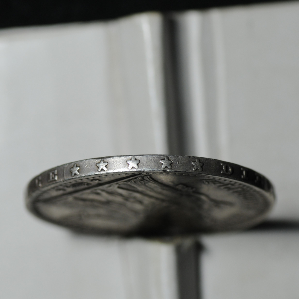 Старинная серебряная монета Франции 5 франков 1873 года