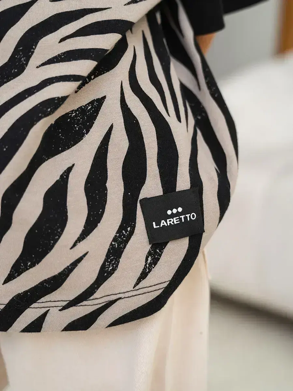 Хлопковая детская футболка с принтом зебры