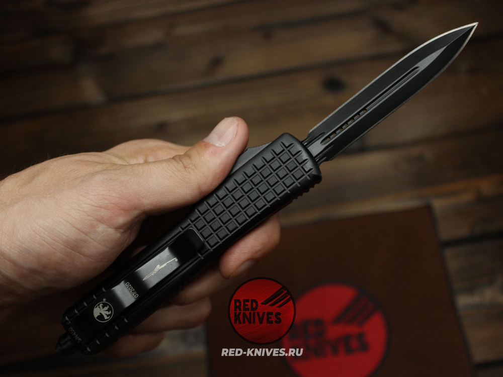 Нож Microtech Ultratech Delta Shadow Frag D/E - клинок кинж., черный + запчасти МТ2